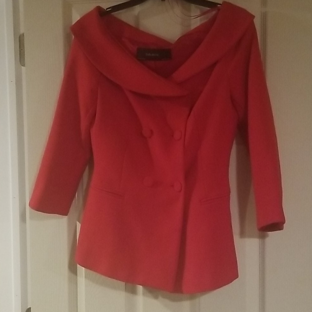 Zara basic, Red jacket off the shoulder jacket
